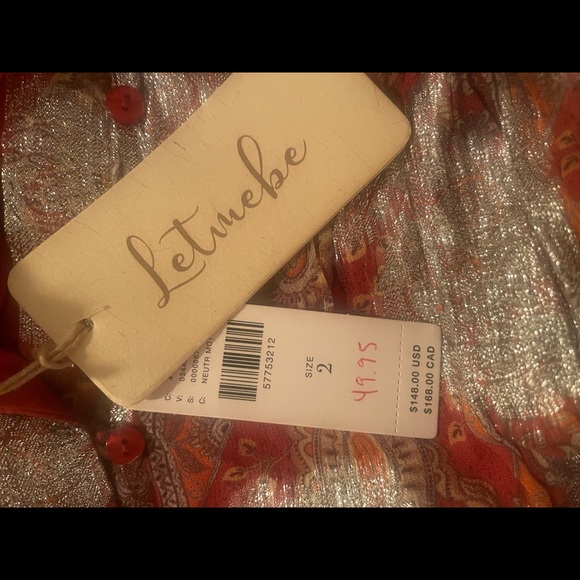 Let Me Be Anthropologie blouse size 2 new with tags - Picture 4 of 9